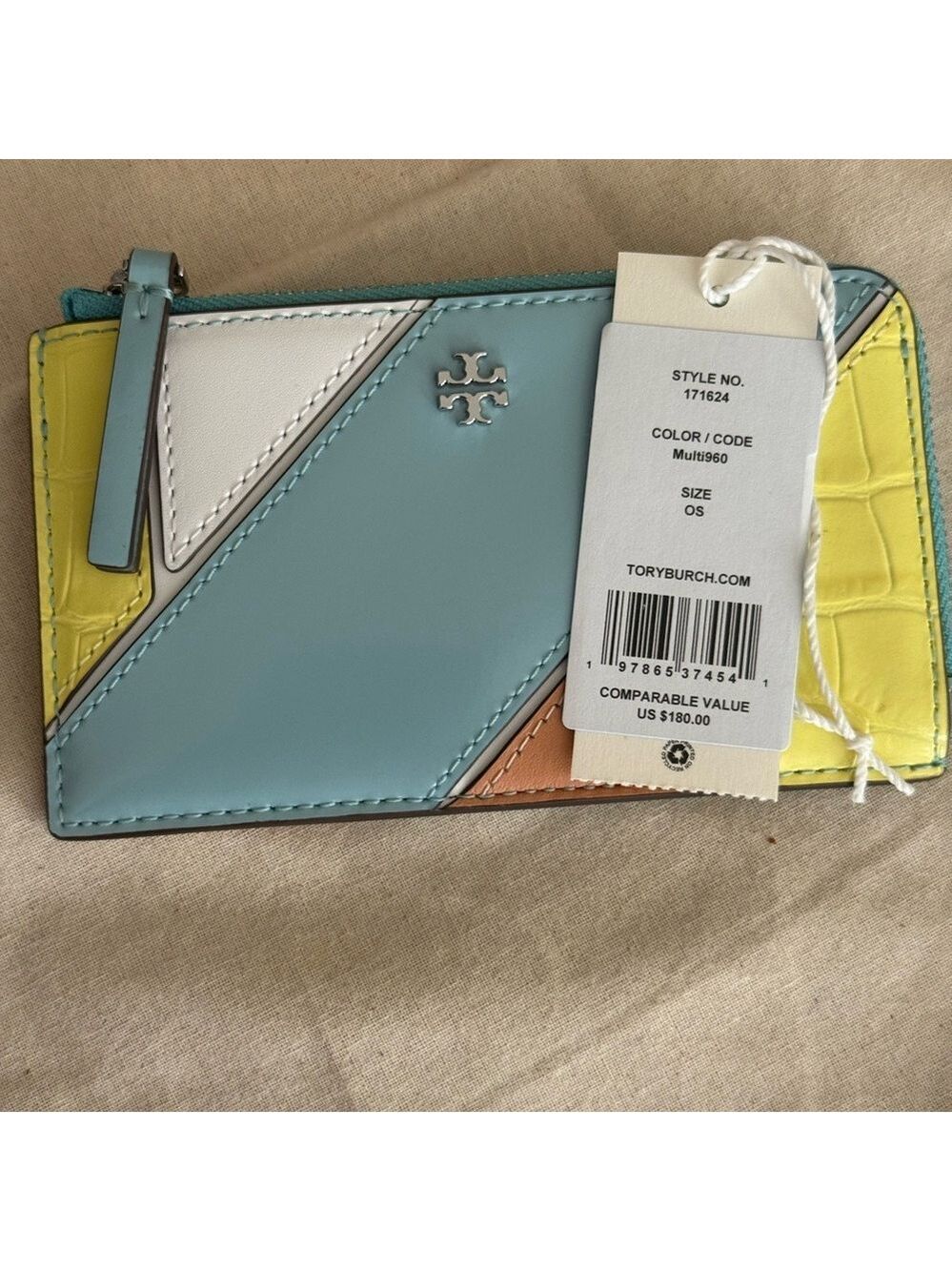 New 😍 Tory Burch Blake leather multi color Card Holder